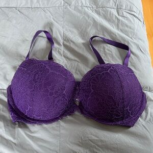Victoria's Secret Purple Lace Underwire Bra
